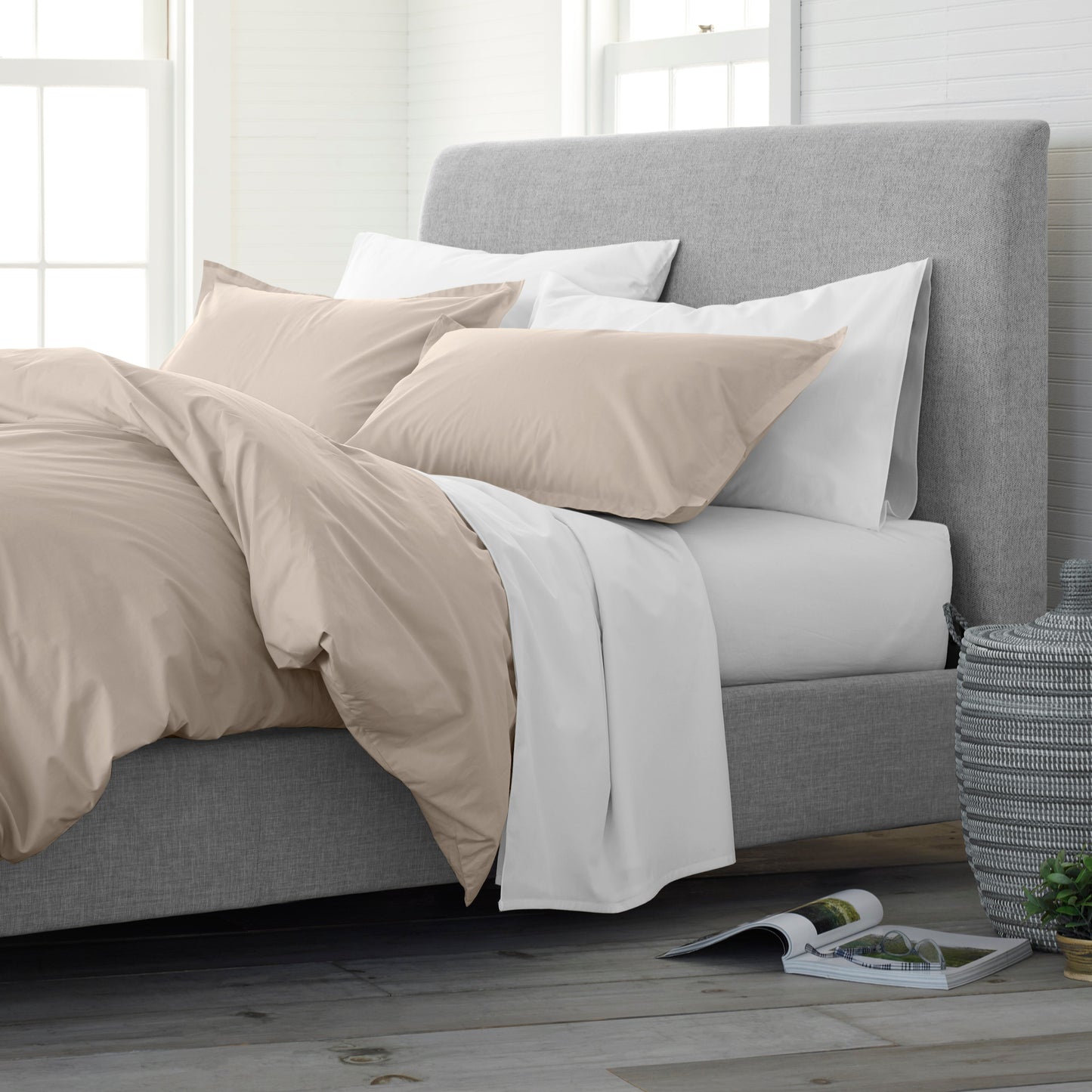 Clean Design Home® Duvet Cover Set, Cotton-Solid Color