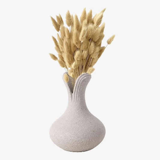 BosilunLife Grey Flower Vase Recycled Eco-Clay